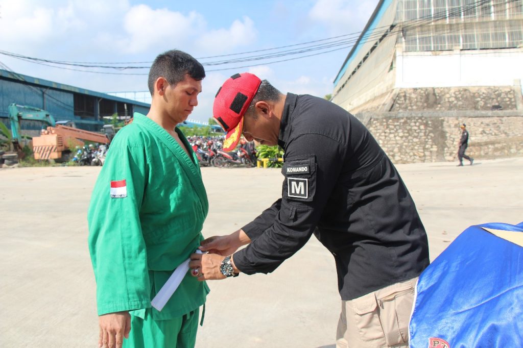 kenaikan Sabuk bela diri Yong Moodo satpam PT. Putra Tidar Perkasa
