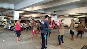 Read more about the article Satpam PTP Babel Rutin Ikuti Latihan Beladiri Muay Thai